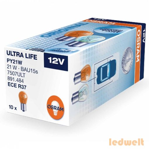 Osram Ultra Life 7507ULT PY21W BAU15s jelzőizzó 10db/csomag
