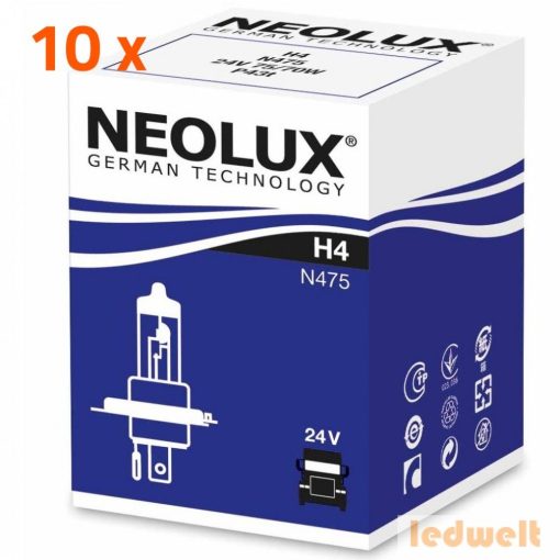 Neolux N475 H4 izzó 24V 10db/csomag
