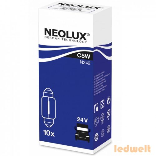 NEOLUX N242 C5W STANDARD 5W 24V SV8.5-8 10db/csomag