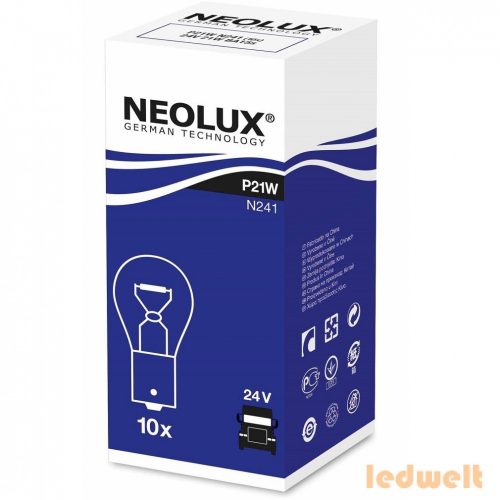 Neolux N241 P21W izzó 24V jelzőizzó 10db/csomag