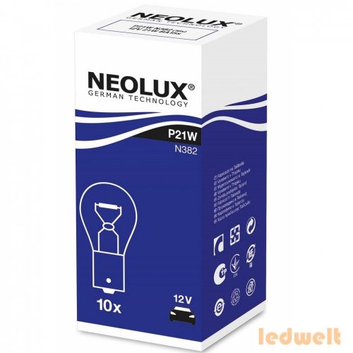 Neolux N382 P21W 12V jelzőizzó 10db/csomag
