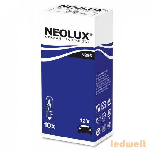 NEOLUX N286 STANDARD 1,2W 12V W2x4.6d dobozos 10db/csomag