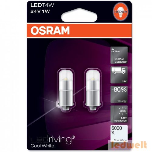 Osram LEDriving Premium 3924WW T4W BA9s 24V 4000K 2db/bliszter