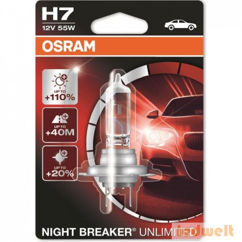 Osram Night Breaker Unlimited 64210NBU H7 izzó +110% izzó bliszter