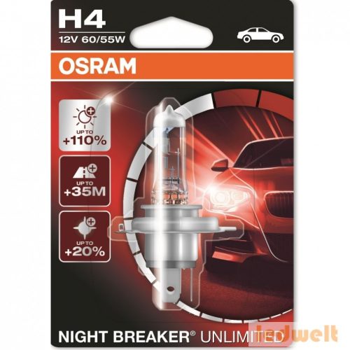 Osram Night Breaker Unlimited 64193NBU H4 izzó +110% bliszter