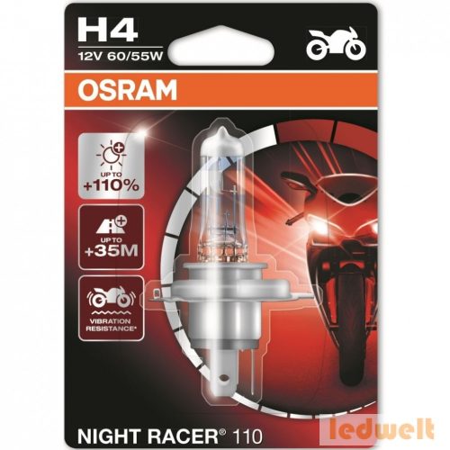 Osram Night Racer 110 64193NR1-01B H4 izzó +110% bliszter