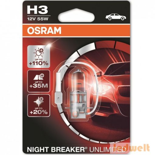 Osram Night Breaker Unlimited 64151NBU H3 izzó +110% bliszter