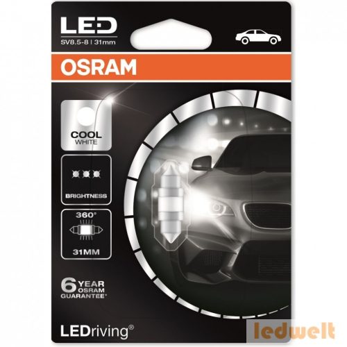 Osram LEDriving Premium 6497CW C3W 6000K 31mm