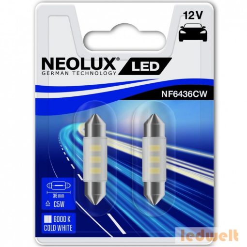 Neolux NF6436CW-02B 6000K 36mm szofita LED 2db/bliszter