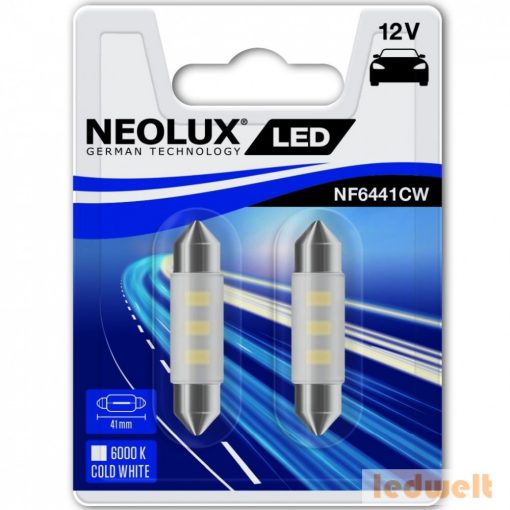 Neolux NF6441CW-02B 6000K 41mm szofita LED 2db/bliszter
