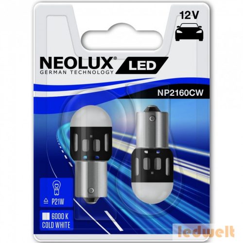 Neolux NP2160CW-02B P21W izzó 6000K LED 2db/bliszter 