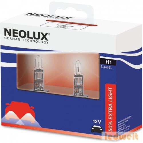 Neolux Extra Light N448EL-SCB H1 izzó 12V +50% 2db/csomag