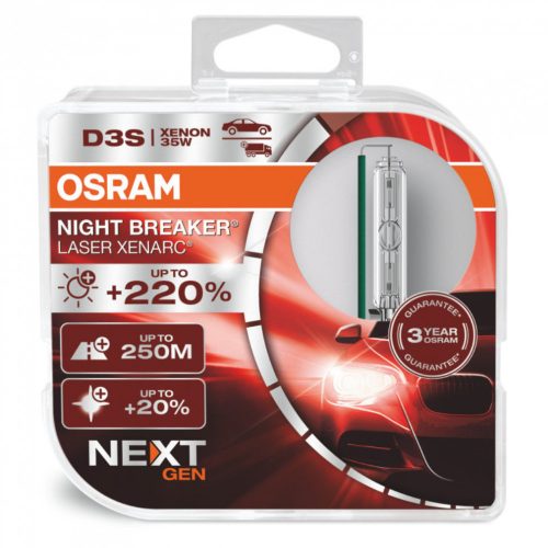 Osram Xenarc Night Breaker Laser nextGen D3S xenon izzó +220% 2db/csomag