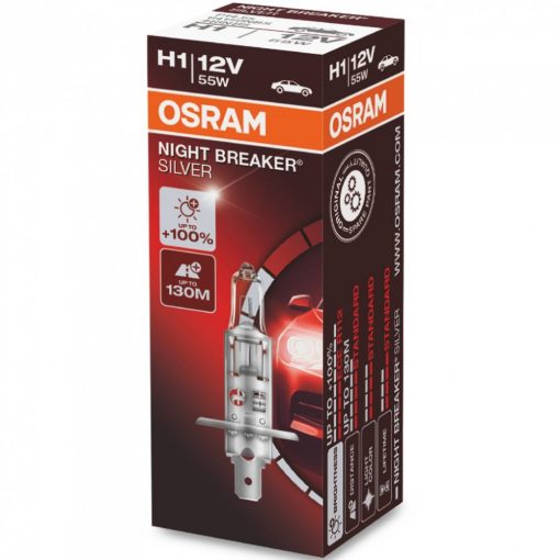 Osram Night Breaker Silver H1 izzó +100% 1db/doboz