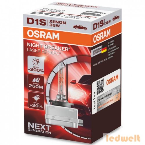 Osram Xenarc Night Breaker Laser dobozos 66140XNL D1S +200% xenon izzó - 1 év garancia 
