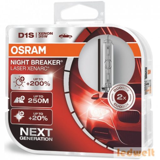  Osram Xenarc Night Breaker Laser Duo Box 66140XNL D1S +200% xenon izzó - 1 év garancia 