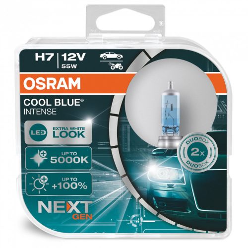 Osram Cool Blue Intense NextGen H7 izzó +100% 2db/csomag