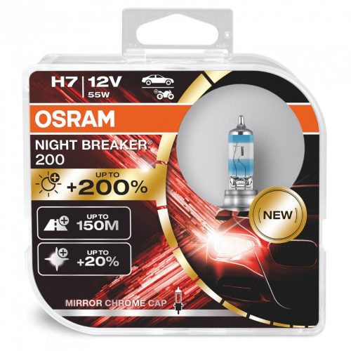Osram Night Breaker H7 izzó +200% 2db/doboz