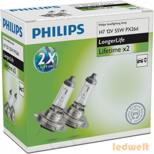 Philips LongerLife H7 izzó 12972ELC2 2db/csomag