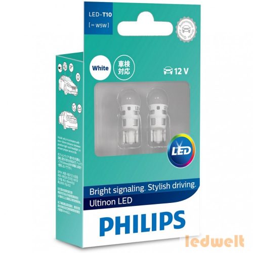 Philips Ultinon LED 360° W5W izzó 6000K 2db/bliszter