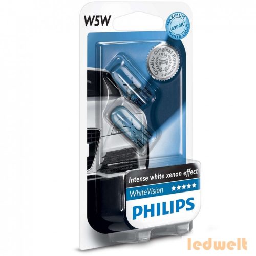 Philips WhiteVision W5W izzó 12961NBVB2 2db/csomag